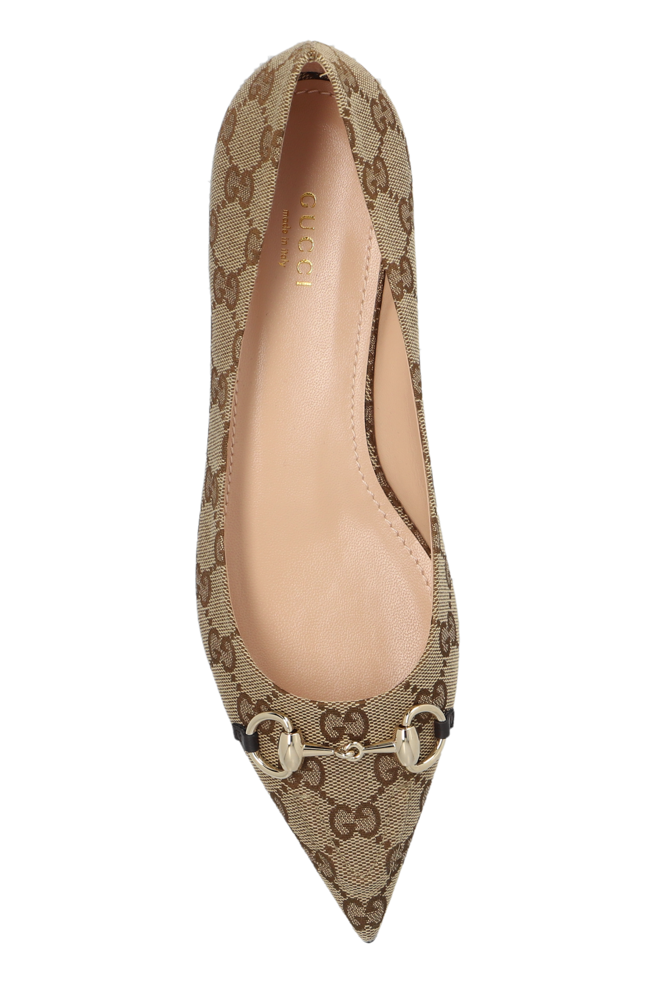 Gucci monogram flats on sale